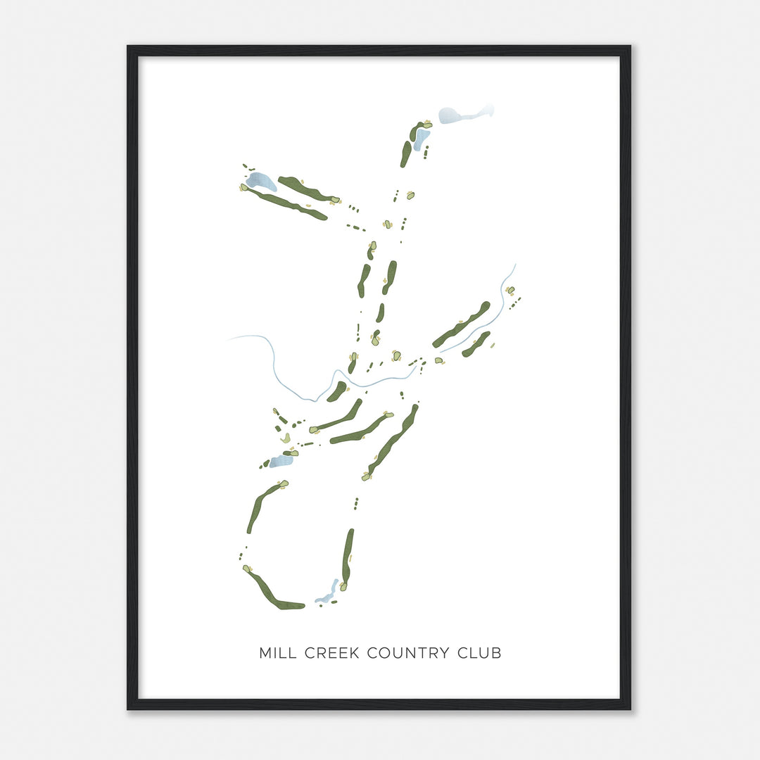 Print of Mill Creek Country Club Modern Map