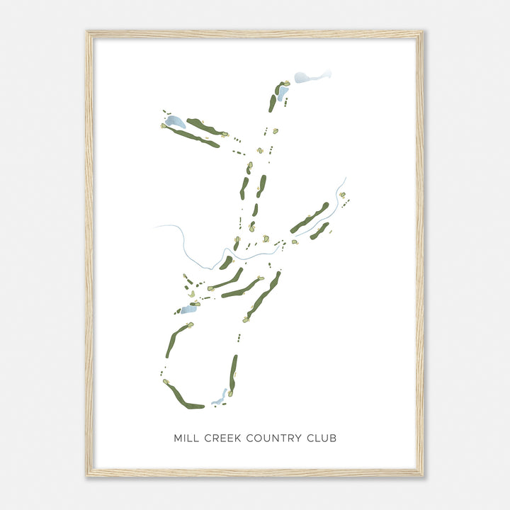 Print of Mill Creek Country Club Modern Map