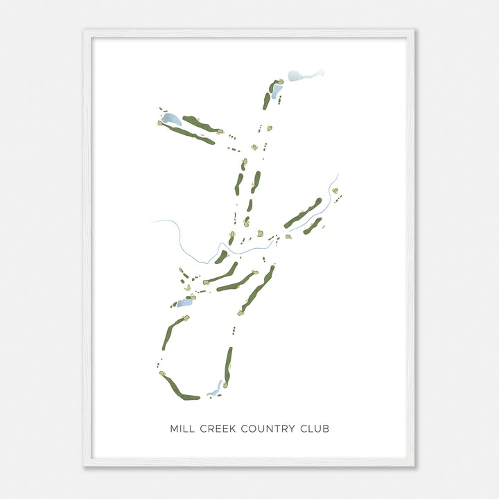 Print of Mill Creek Country Club Modern Map