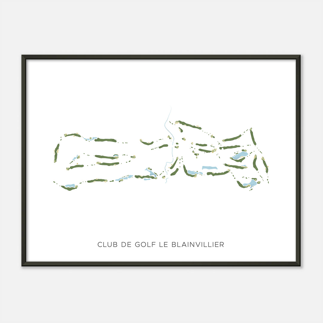 Print of Club De Golf Le Blainvillier Modern Map