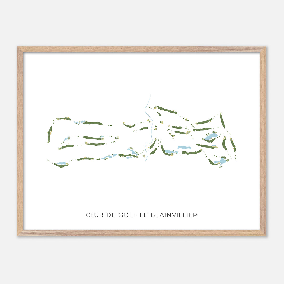 Print of Club De Golf Le Blainvillier Modern Map