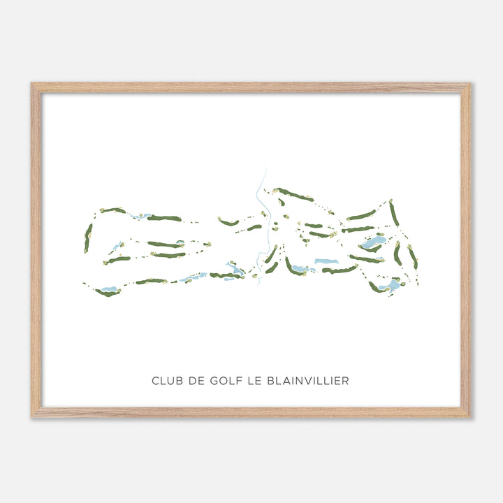 Print of Club De Golf Le Blainvillier Modern Map