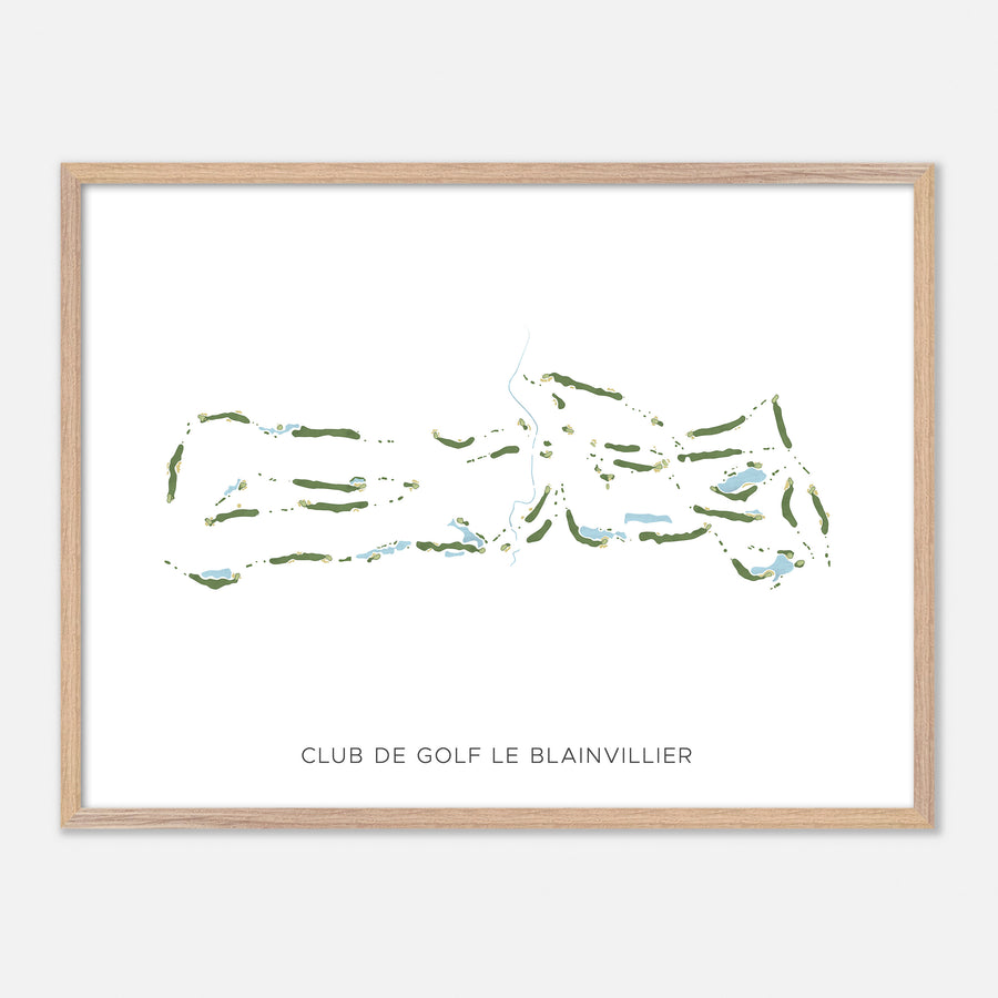 Print of Club De Golf Le Blainvillier Modern Map