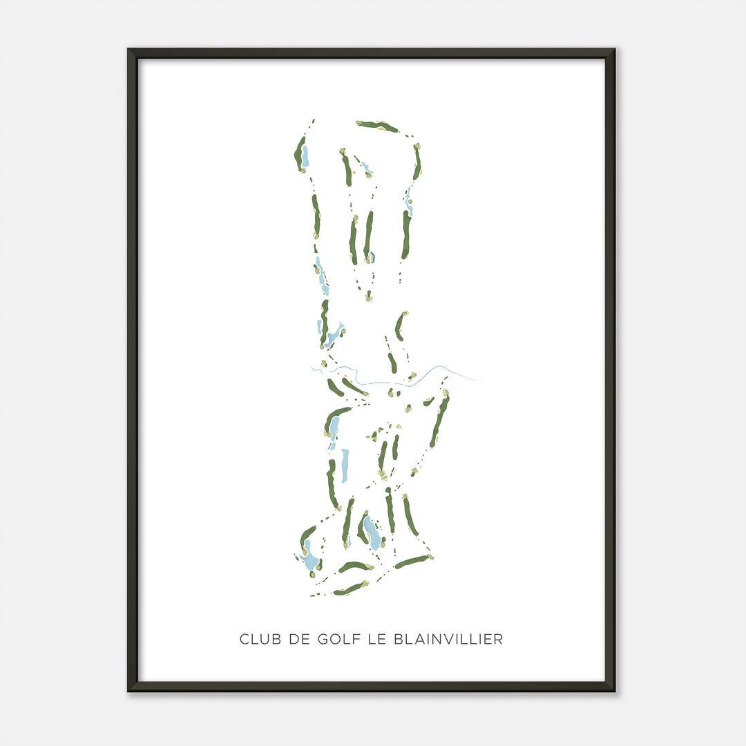 Print of Club De Golf Le Blainvillier Modern Map