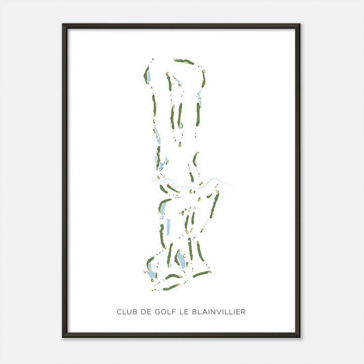Print of Club De Golf Le Blainvillier Modern Map