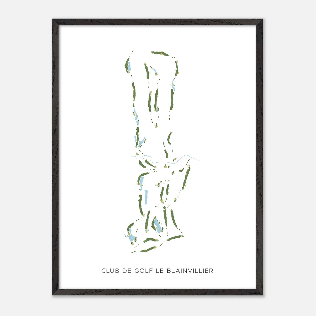 Print of Club De Golf Le Blainvillier Modern Map