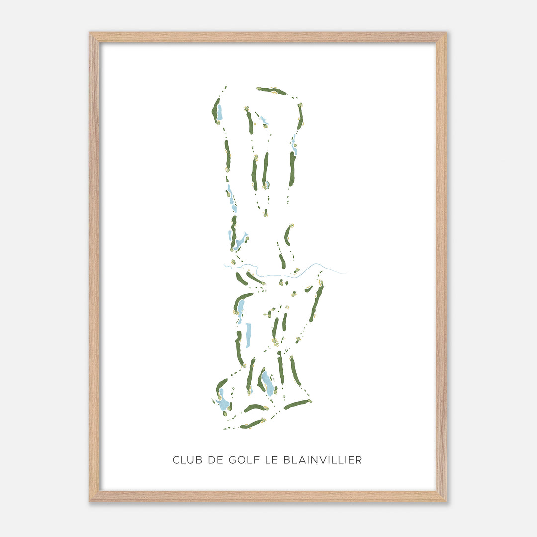 Print of Club De Golf Le Blainvillier Modern Map