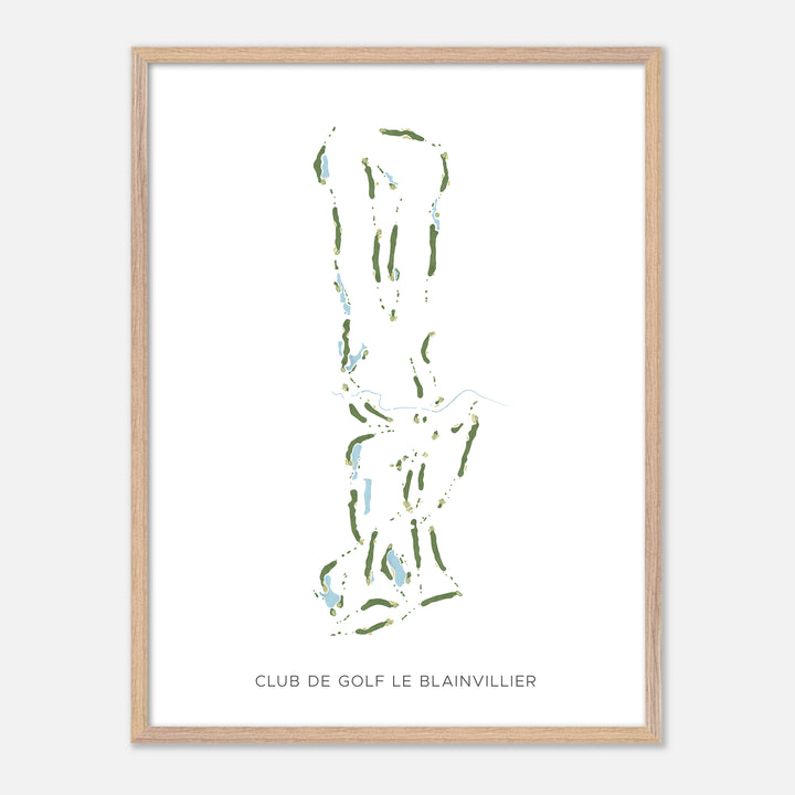 Print of Club De Golf Le Blainvillier Modern Map