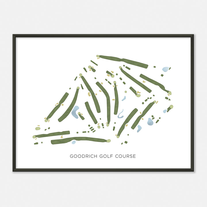 Print of Goodrich Golf Course Modern Map