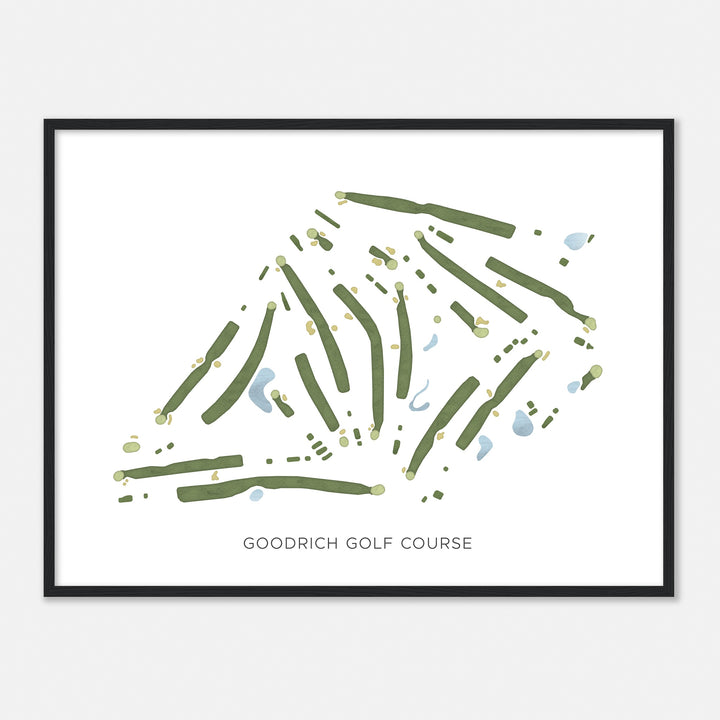 Print of Goodrich Golf Course Modern Map