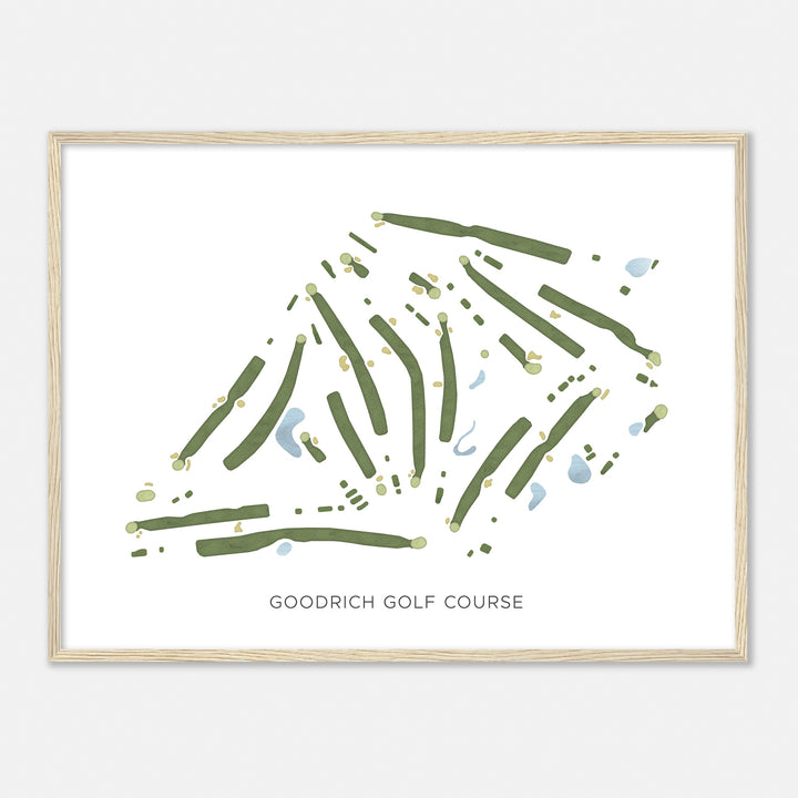 Print of Goodrich Golf Course Modern Map