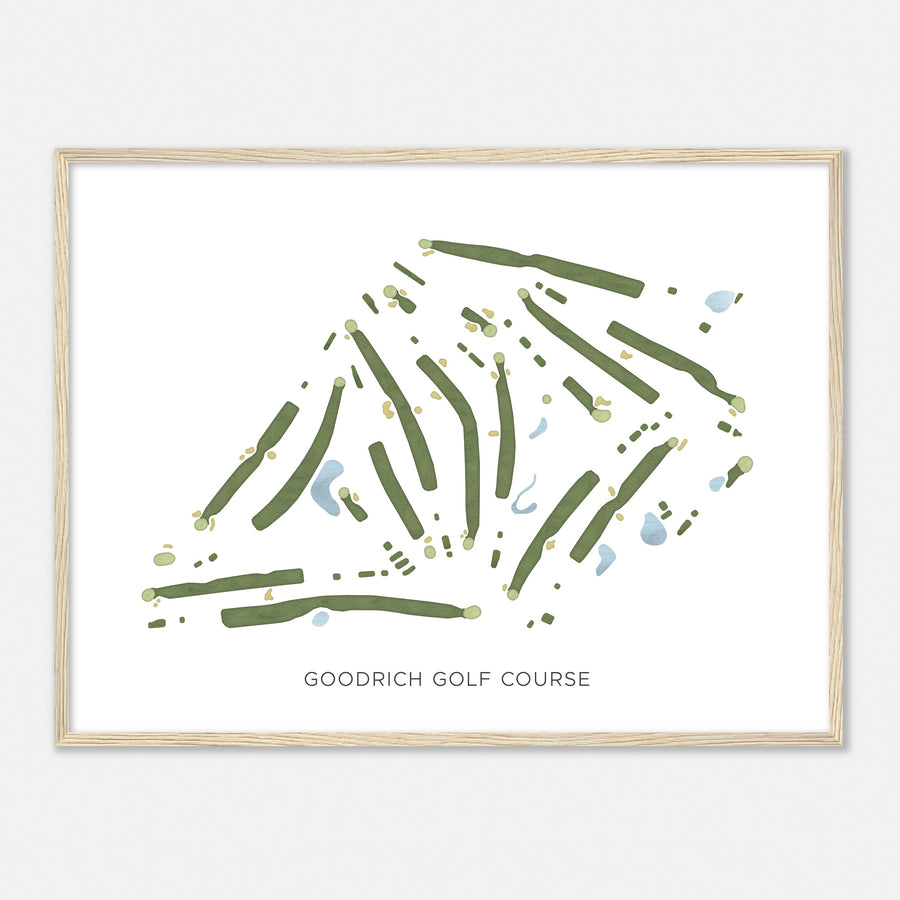 Print of Goodrich Golf Course Modern Map