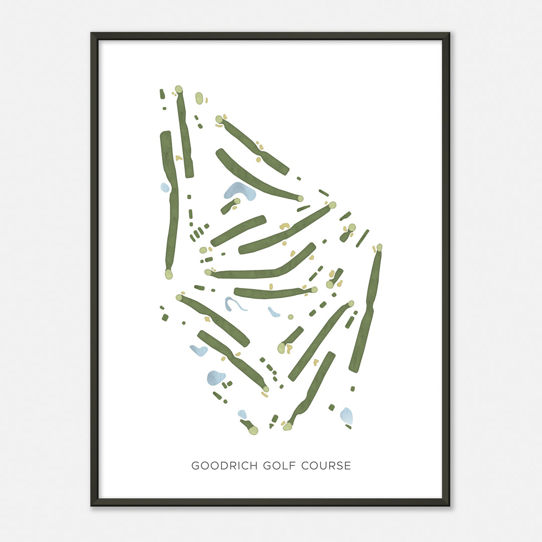 Print of Goodrich Golf Course Modern Map