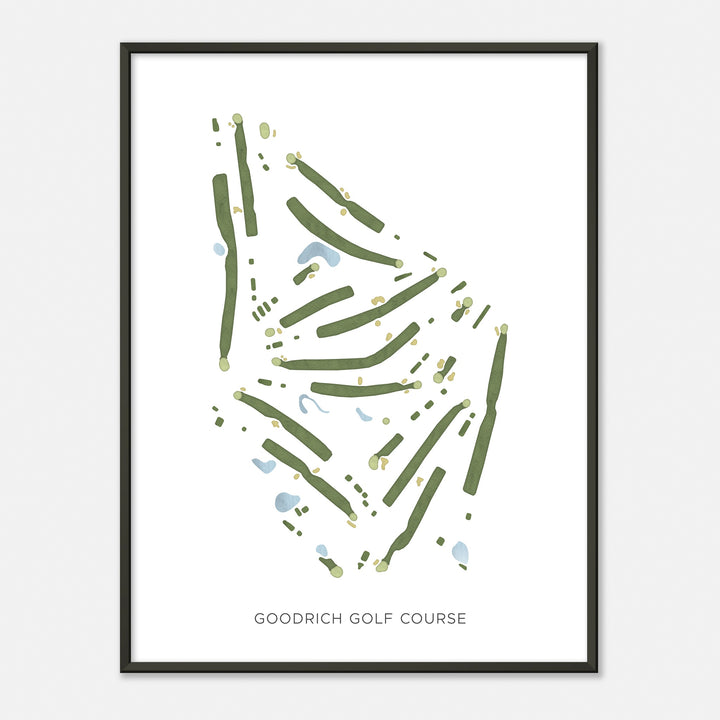 Print of Goodrich Golf Course Modern Map