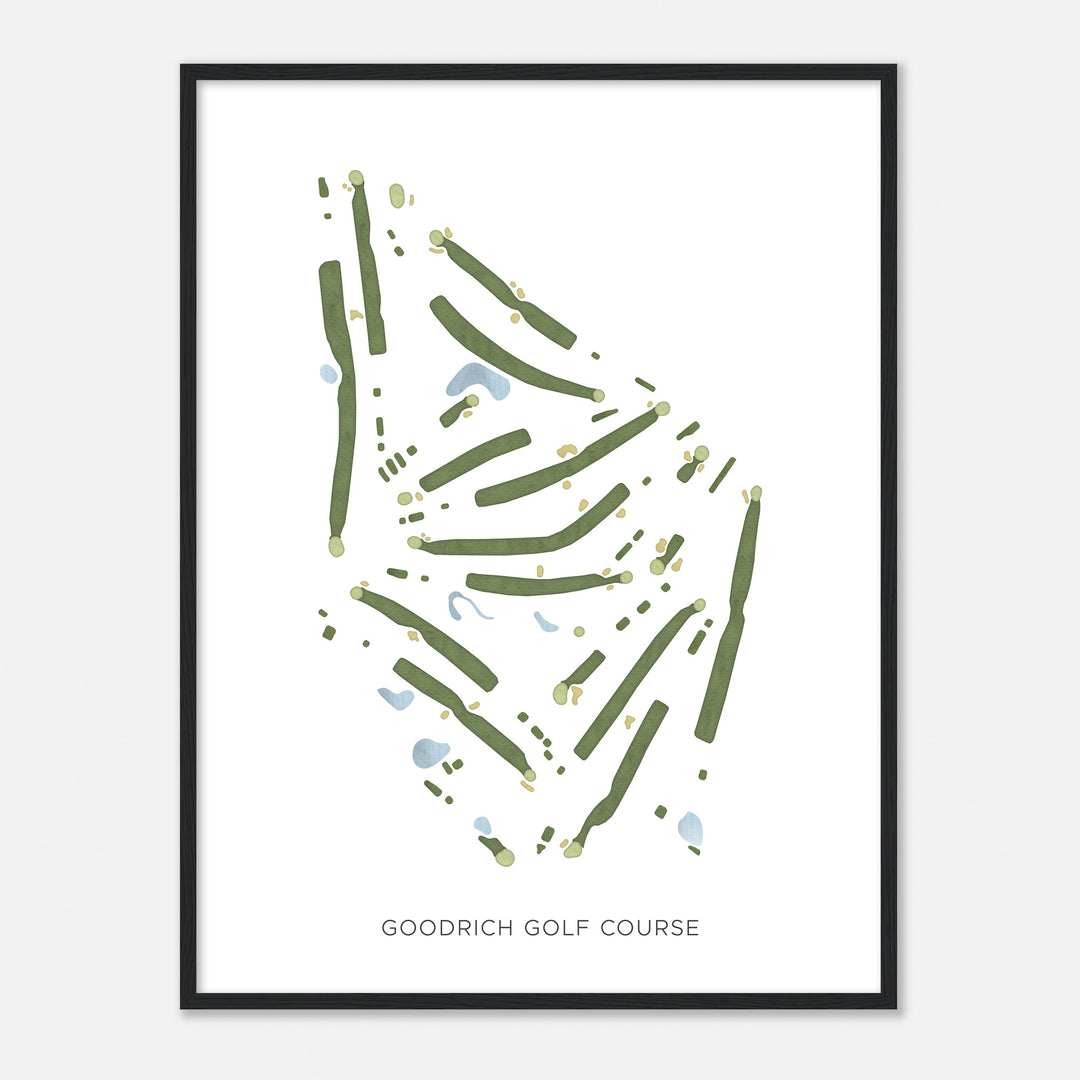 Print of Goodrich Golf Course Modern Map