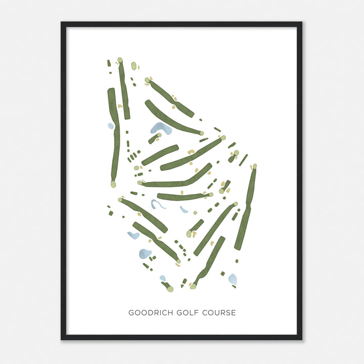 Print of Goodrich Golf Course Modern Map