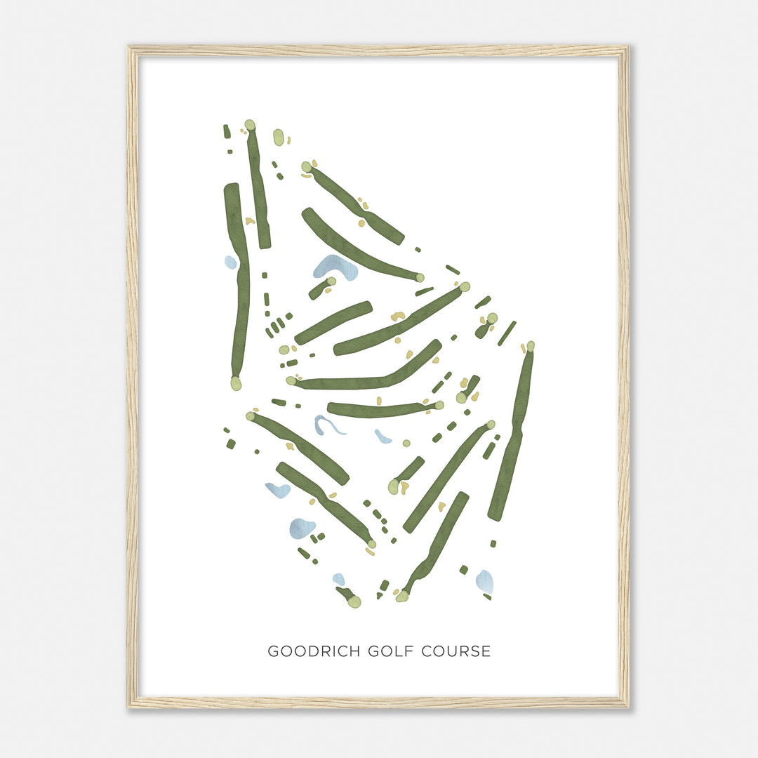 Print of Goodrich Golf Course Modern Map