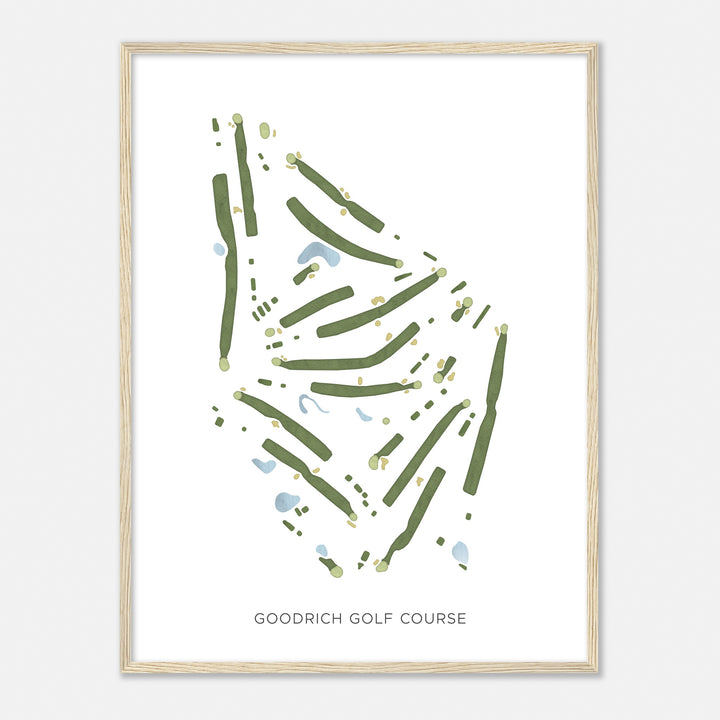 Print of Goodrich Golf Course Modern Map