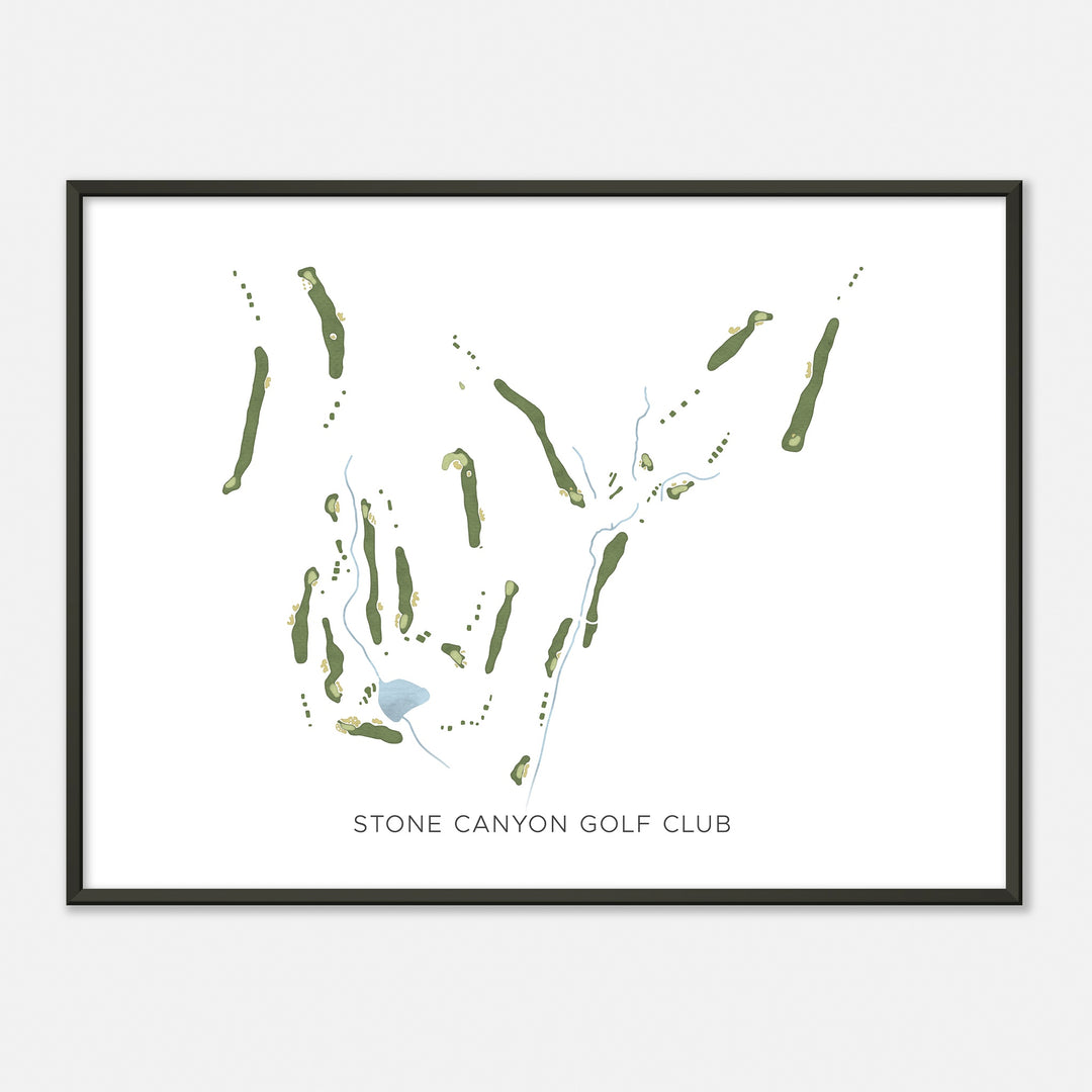Print of Stone Canyon Golf Club Modern Map
