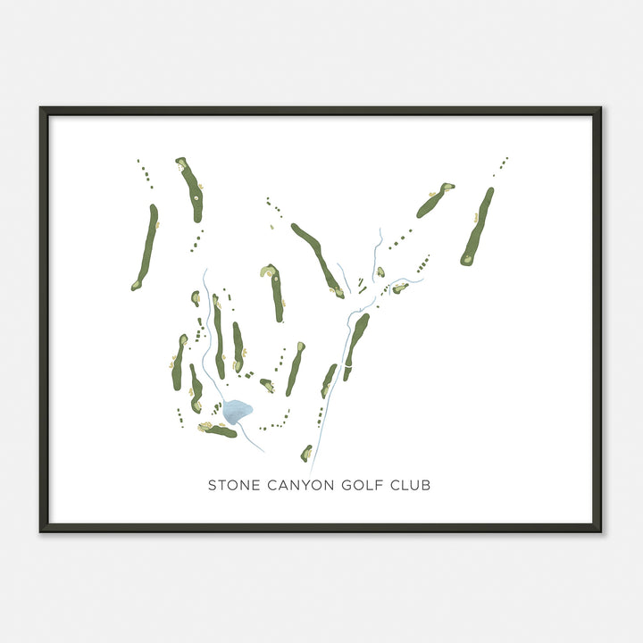 Print of Stone Canyon Golf Club Modern Map
