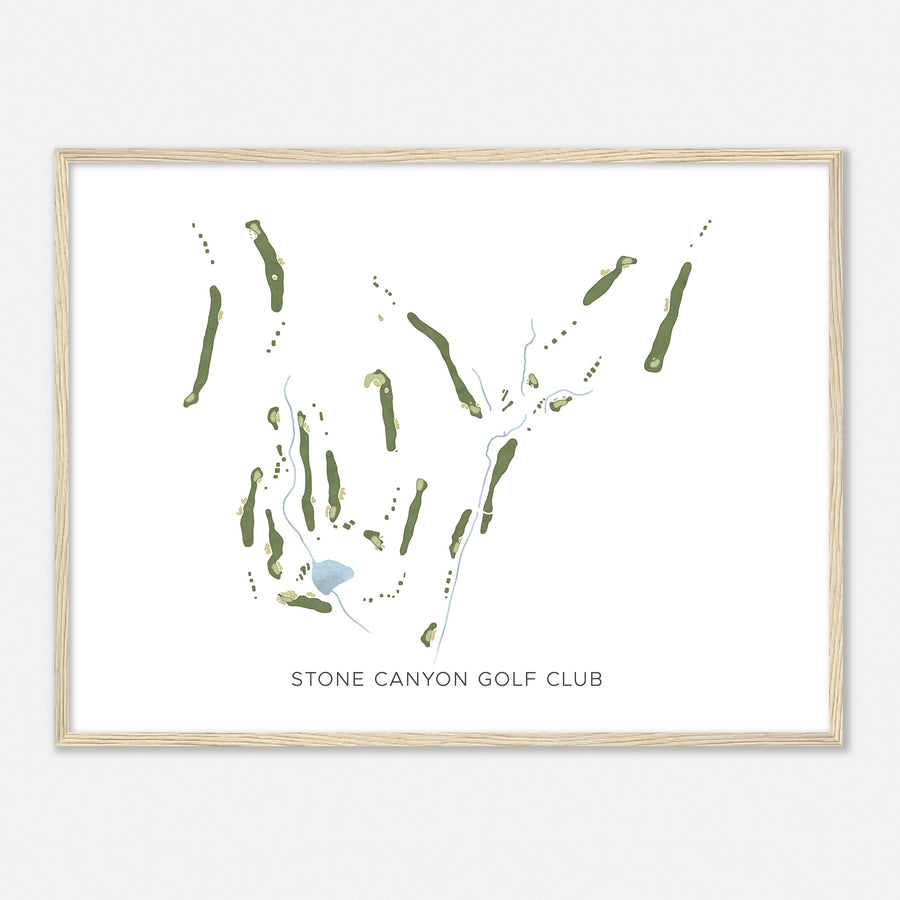 Print of Stone Canyon Golf Club Modern Map