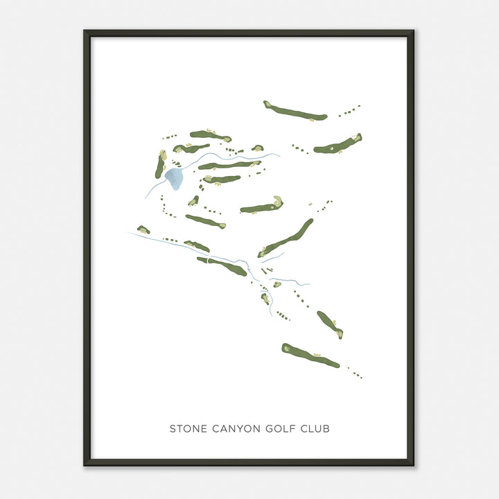 Print of Stone Canyon Golf Club Modern Map