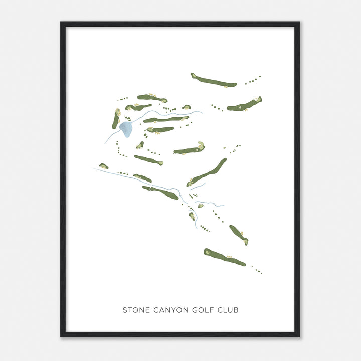 Print of Stone Canyon Golf Club Modern Map