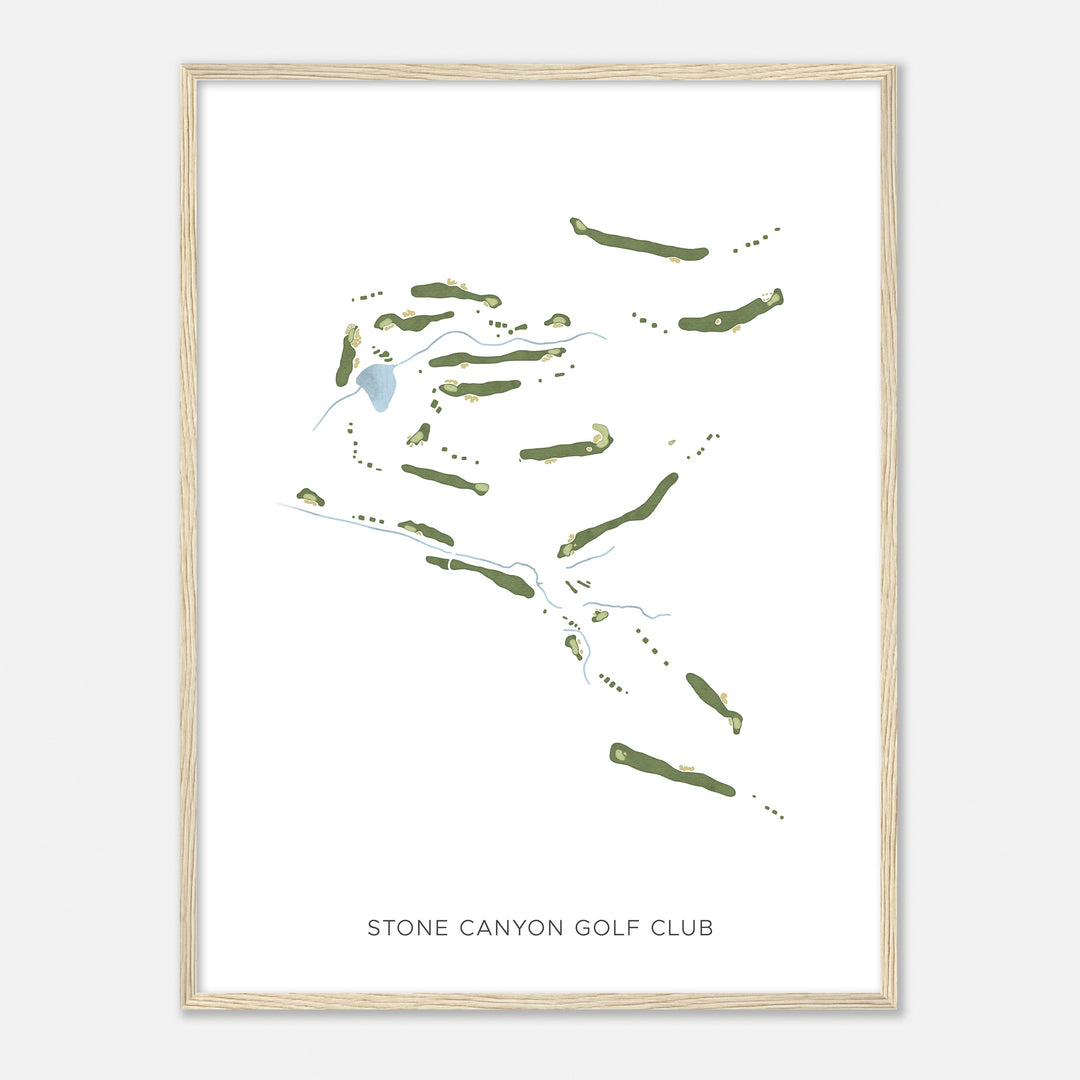 Print of Stone Canyon Golf Club Modern Map