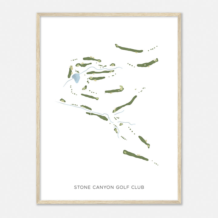 Print of Stone Canyon Golf Club Modern Map
