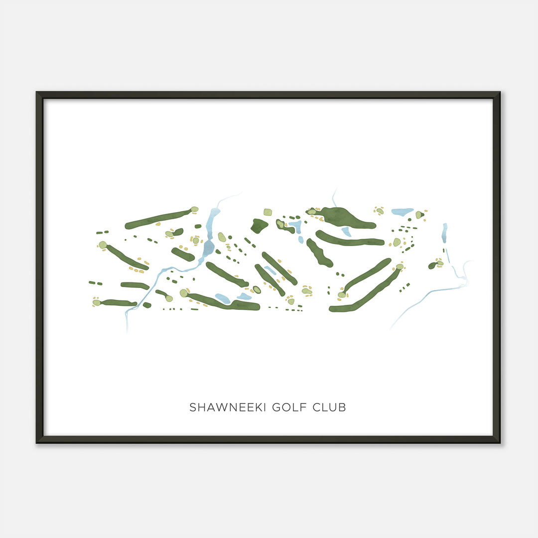 Print of Shawneeki Golf Club Modern Map