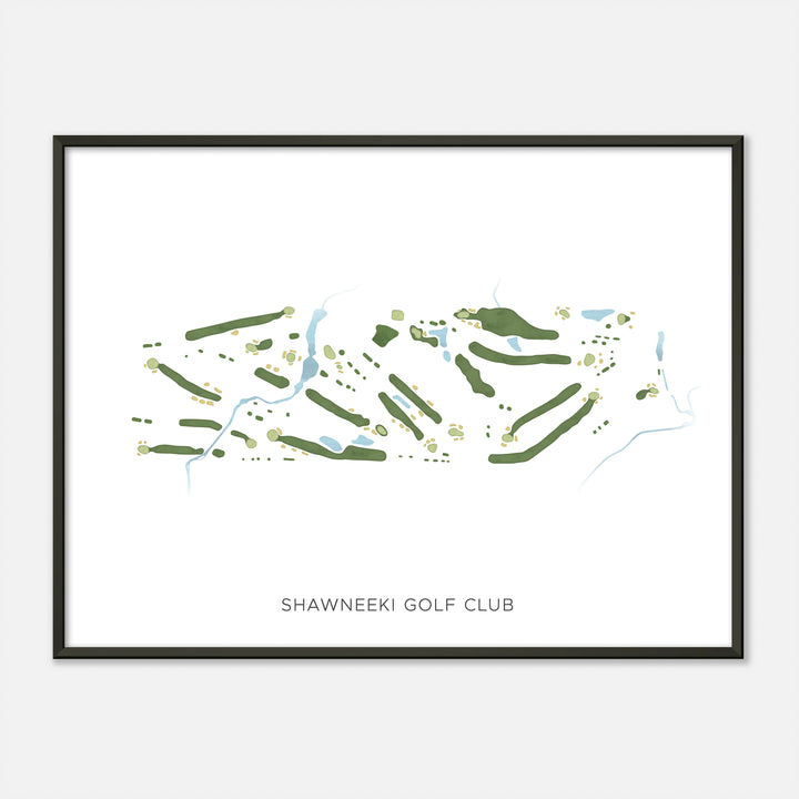 Print of Shawneeki Golf Club Modern Map