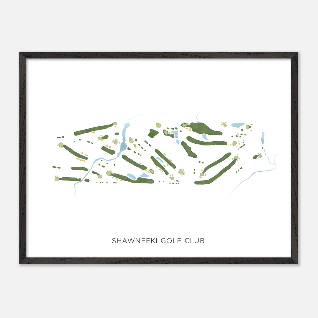 Print of Shawneeki Golf Club Modern Map