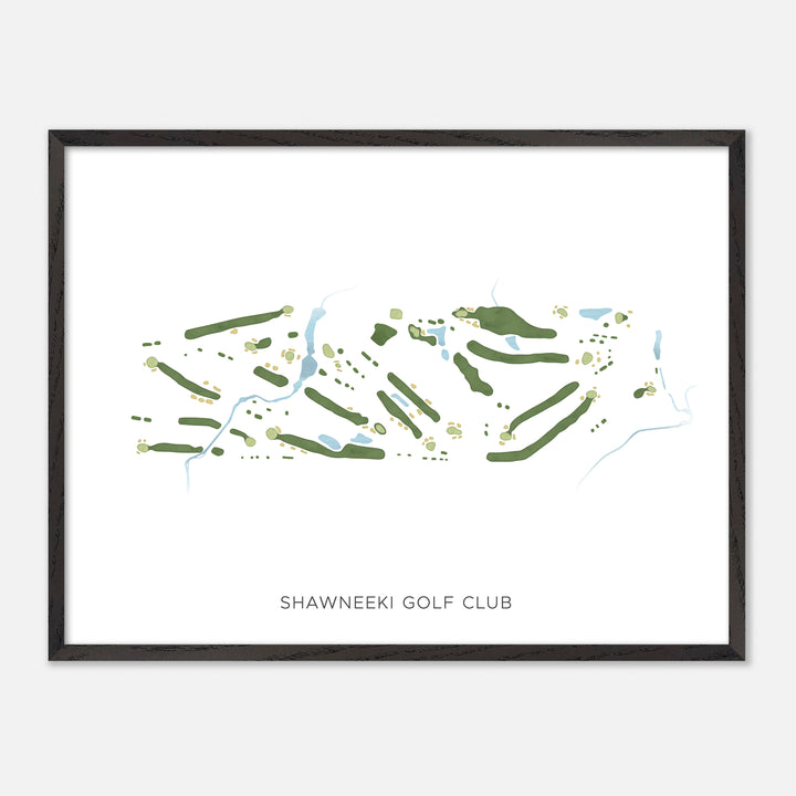 Print of Shawneeki Golf Club Modern Map
