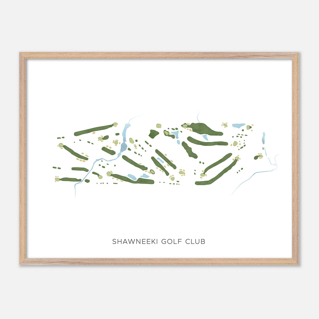 Print of Shawneeki Golf Club Modern Map