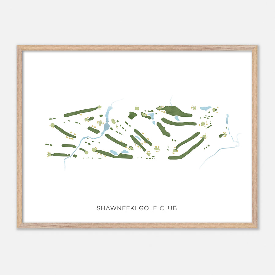 Print of Shawneeki Golf Club Modern Map