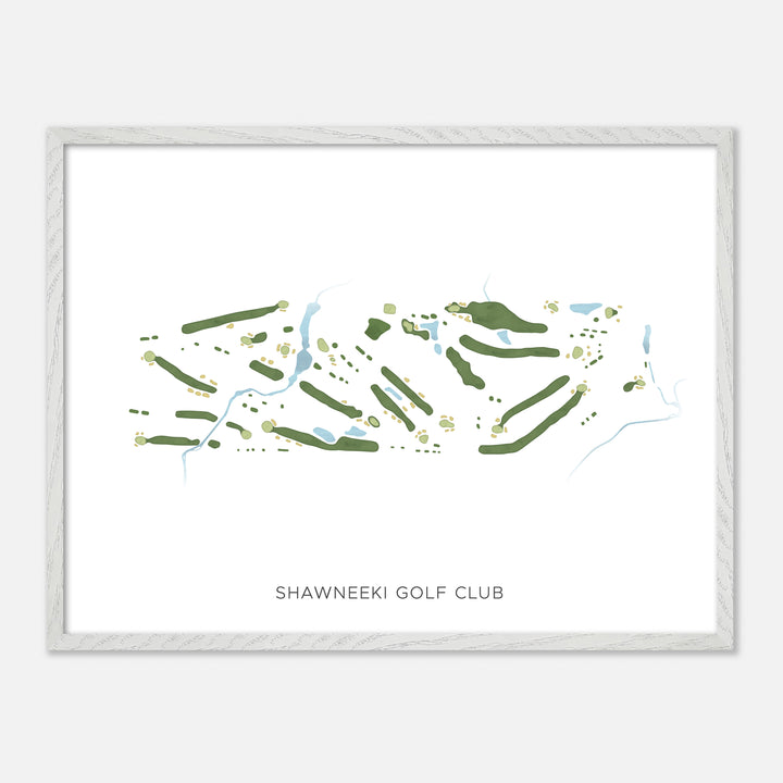 Print of Shawneeki Golf Club Modern Map
