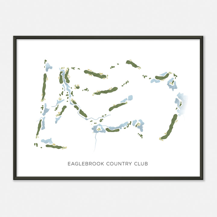 Print of Eaglebrook Country Club Modern Map