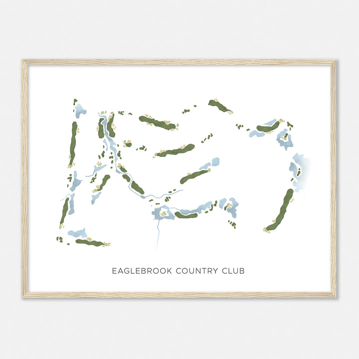 Print of Eaglebrook Country Club Modern Map