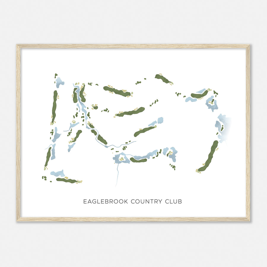 Print of Eaglebrook Country Club Modern Map