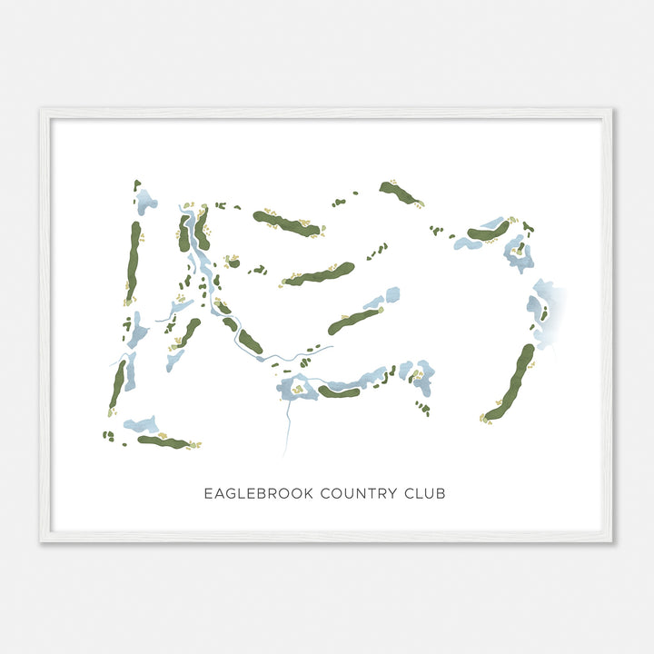 Print of Eaglebrook Country Club Modern Map