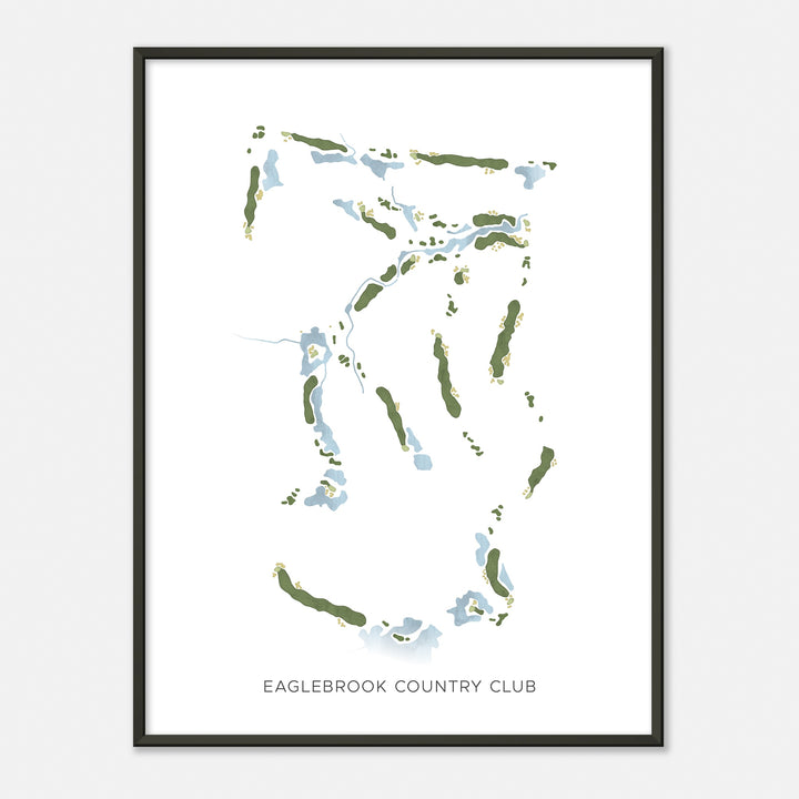 Print of Eaglebrook Country Club Modern Map