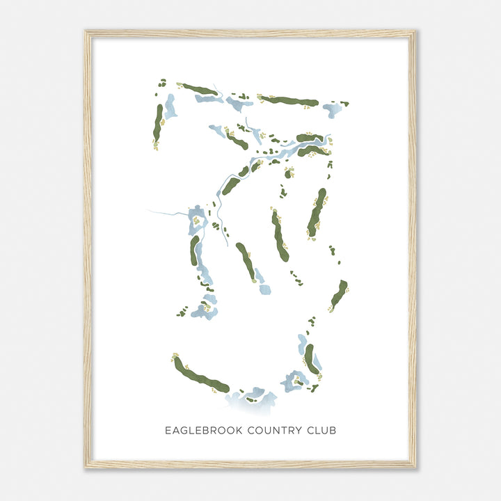 Print of Eaglebrook Country Club Modern Map