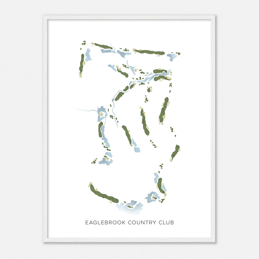 Print of Eaglebrook Country Club Modern Map