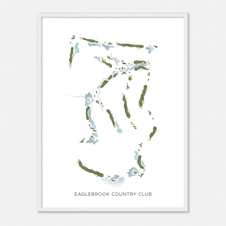 Print of Eaglebrook Country Club Modern Map