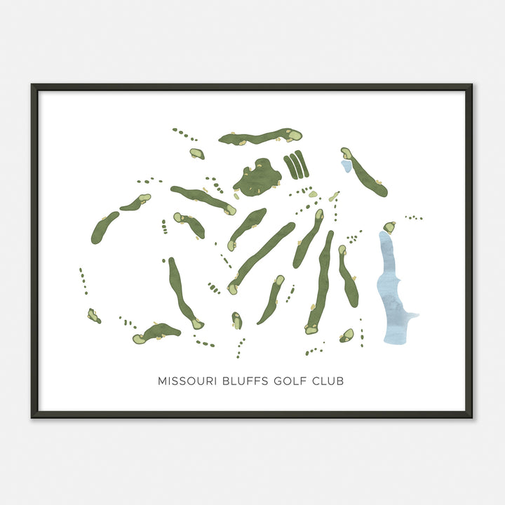 Print of Missouri Bluffs Golf Club Modern Map