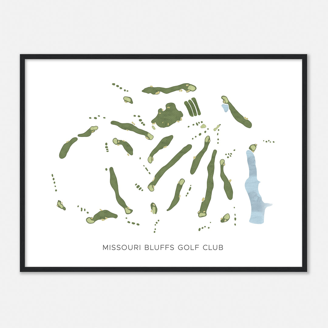 Print of Missouri Bluffs Golf Club Modern Map