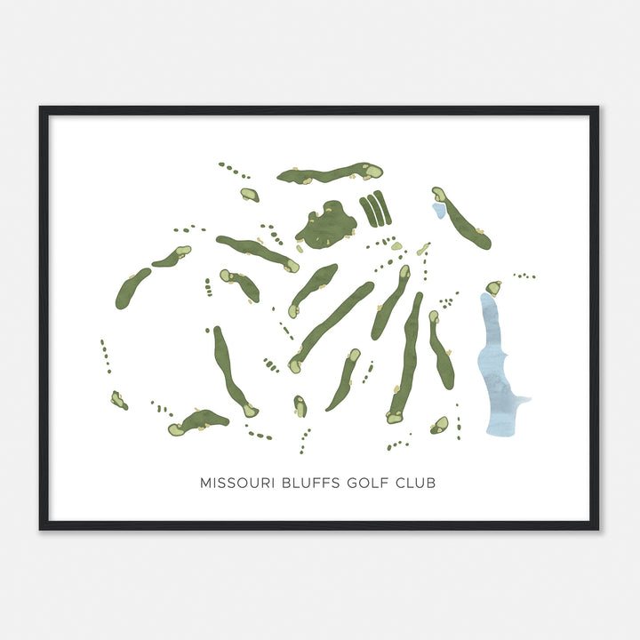 Print of Missouri Bluffs Golf Club Modern Map