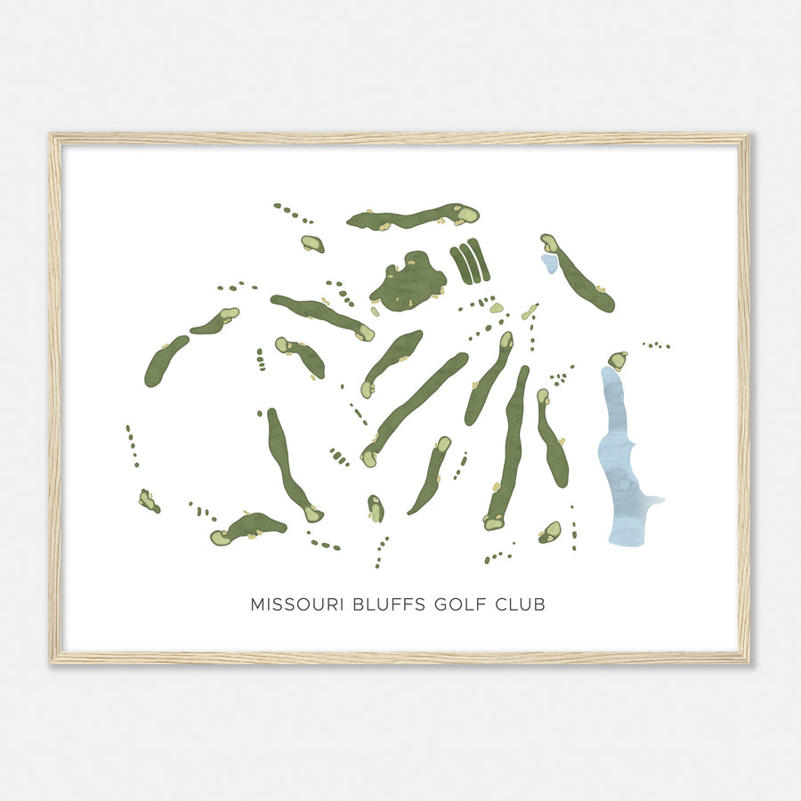 Print of Missouri Bluffs Golf Club Modern Map