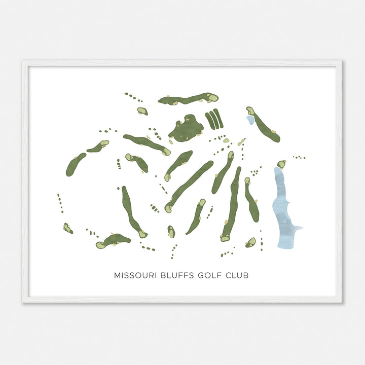 Print of Missouri Bluffs Golf Club Modern Map