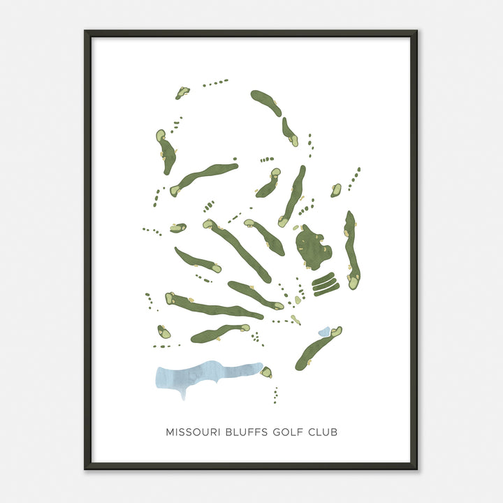 Print of Missouri Bluffs Golf Club Modern Map